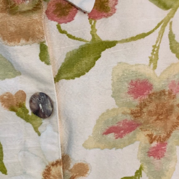 Sz 14/16 90’s Vintage Watercolor Linen Blend top - Picture 9 of 12